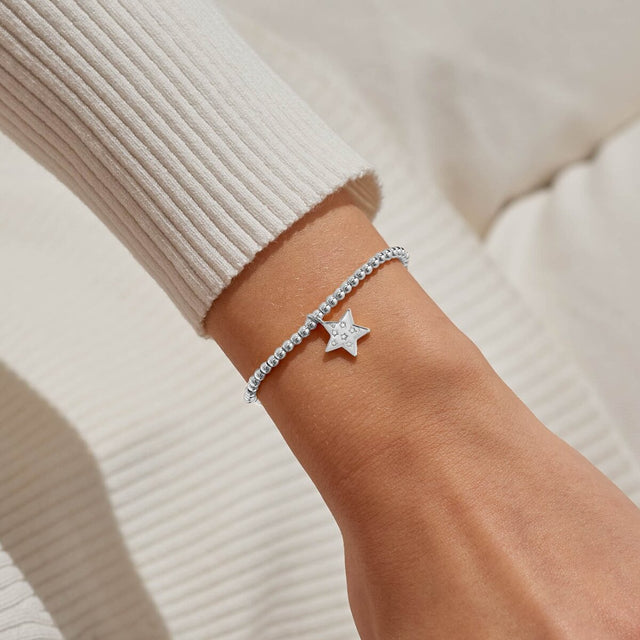 Joma Jewellery Silver Bracelet - Merry Christmas Teacher - A Little