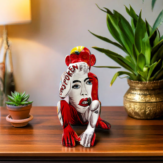 Gleneagles Graffiti Punks Animal Figure Ornament - Shush Large Monkey