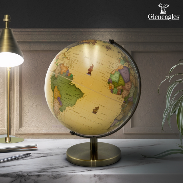 Gleneagles Travel Globe -  Antique Style