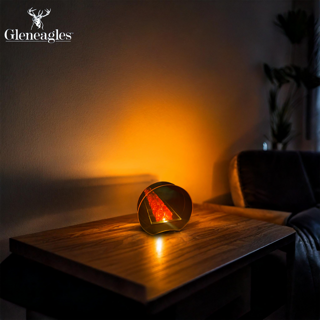 Gleneagles Gold Round Large Infinity Flame - LED USB Lamp