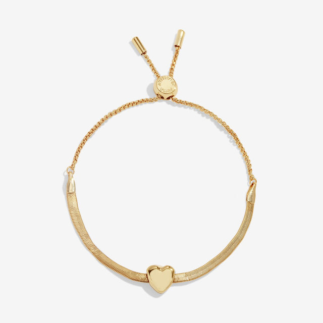 Joma Jewellery Bracelet Bar - Gold Heart Snake