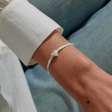 Joma Jewellery Bracelet Bar - Silver Heart Snake