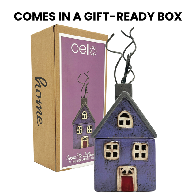 Cello Home Reed Diffuser - Wildflower Garden - Purple & Grey