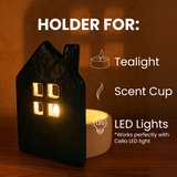Cello Home Silhouette Candle Holder - Green