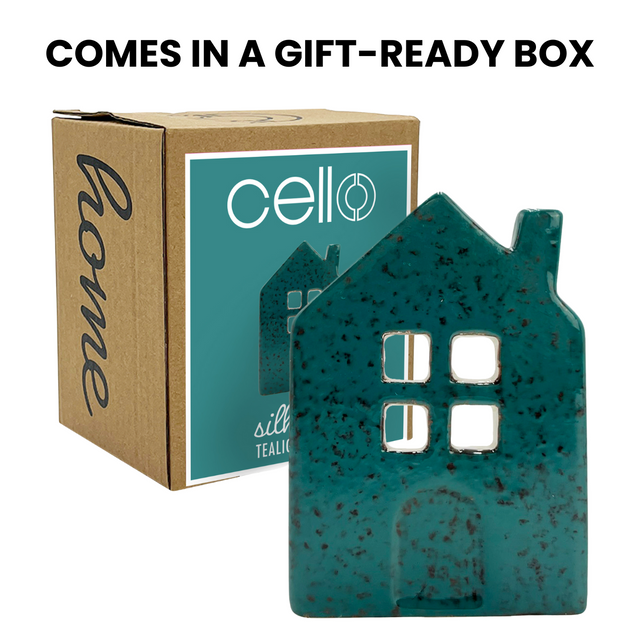 Cello Home Silhouette Candle Holder - Green