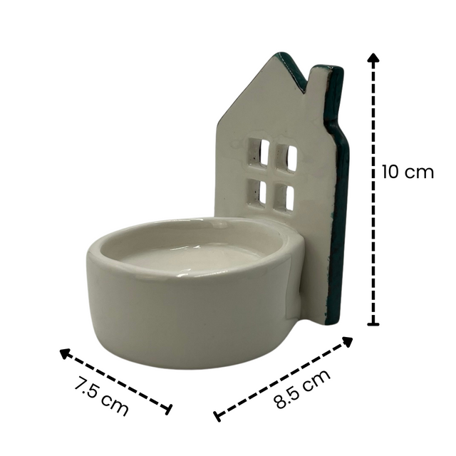 Cello Home Silhouette Candle Holder - Green