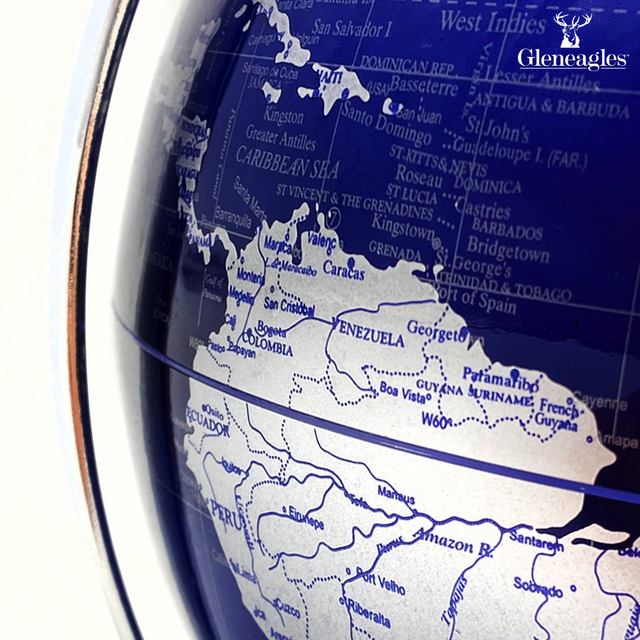 Gleneagles Travel Globe -   Silver & Blue