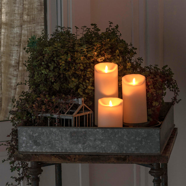 Luminara Outdoor 3.75" x 7.25" Ivory Pillar