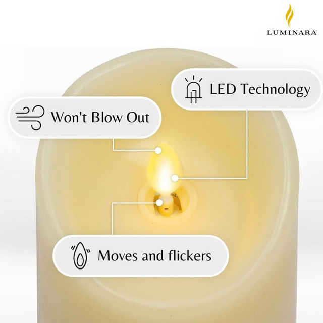 Luminara Flameless LED Ivory Candles Gift Set - 3pk & Remote