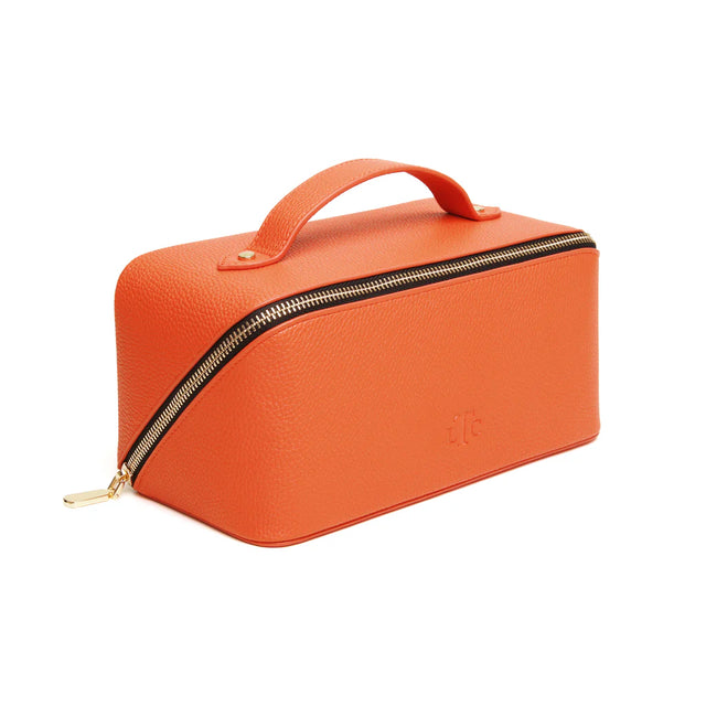Alice Wheeler Train Case - Orange & Black