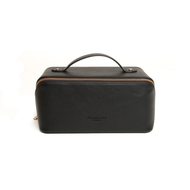 Alice Wheeler Black Nappa Train Case