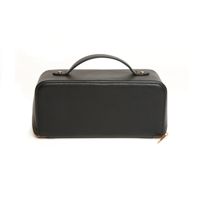Alice Wheeler Black Nappa Train Case