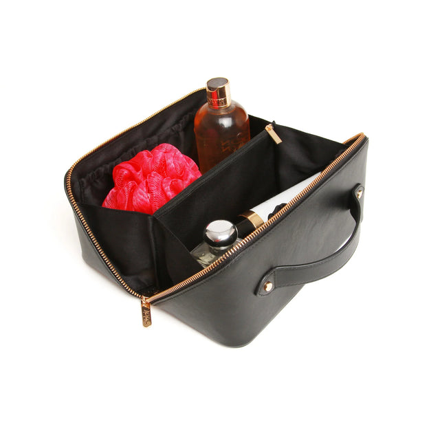 Alice Wheeler Black Nappa Train Case