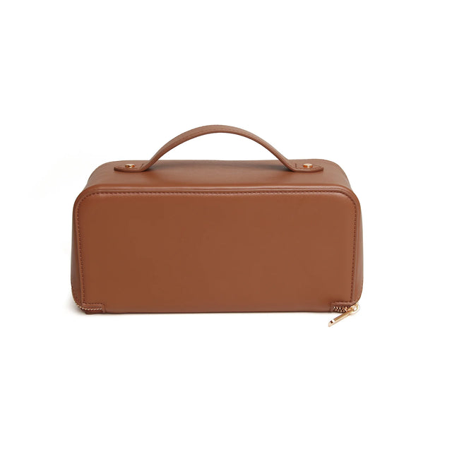 Alice Wheeler Tan Nappa Train Case