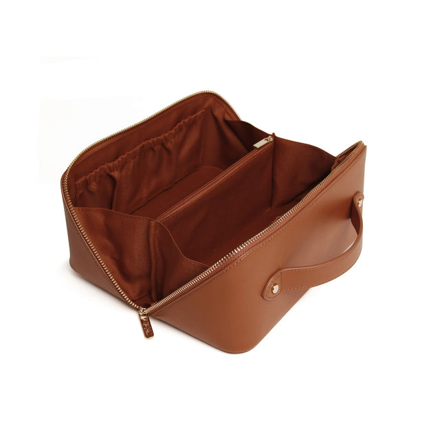 Alice Wheeler Tan Nappa Train Case