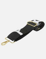 Alice Wheeler Woven Shoulder Strap - Black & White Giraffe