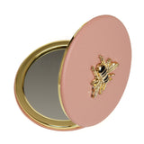 Alice Wheeler Compact Round Mirror - Pink