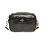 Alice Wheeler Mini Crossbody Bag - Black Croc