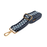 Alice Wheeler Woven Shoulder Strap - Zig Zag Navy