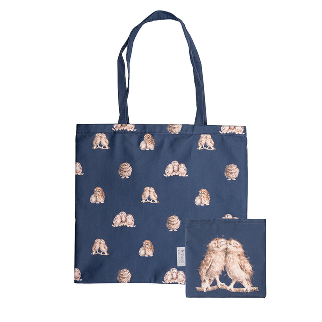 Wrendale Designs Bird of a Feather Foldable Shopping Bag - Owl