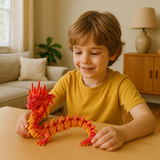 3D Printed Large Chinese Dragon - Red & Gold