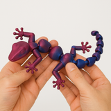 3D Printed Mini Gecko - Purple & Blue