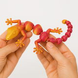 3D Printed Mini Gecko - Red & Gold