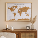 Splosh Travel Map - World Map - Medium - White
