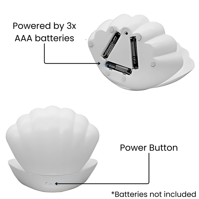 Light Up Clamshell - White Pearl