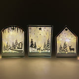 Gleneagles Shimmer Scapes Set Of 3 Glass LED Illuminations