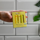 The Naked Bee Organic Lip Balm Trio Gift Set Orange Blossom, Coconut, Citron & Honey