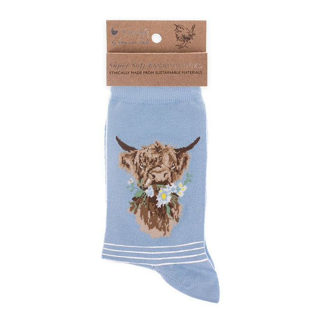 Wrendale Designs Cow Sock - Daisy Coo
