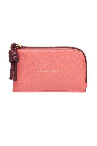 Estella Bartlett Knot Card Purse - Coral