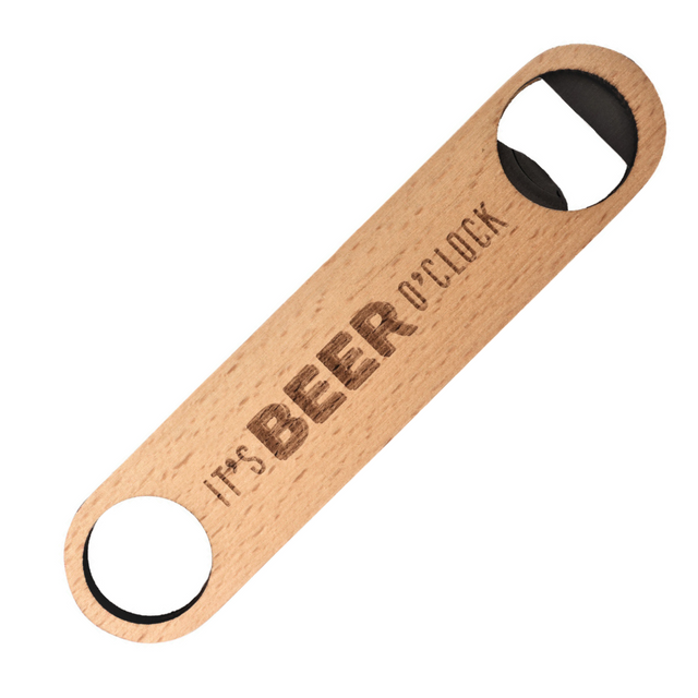 Splosh Wooden Bottle Opener - Beer O'Clock