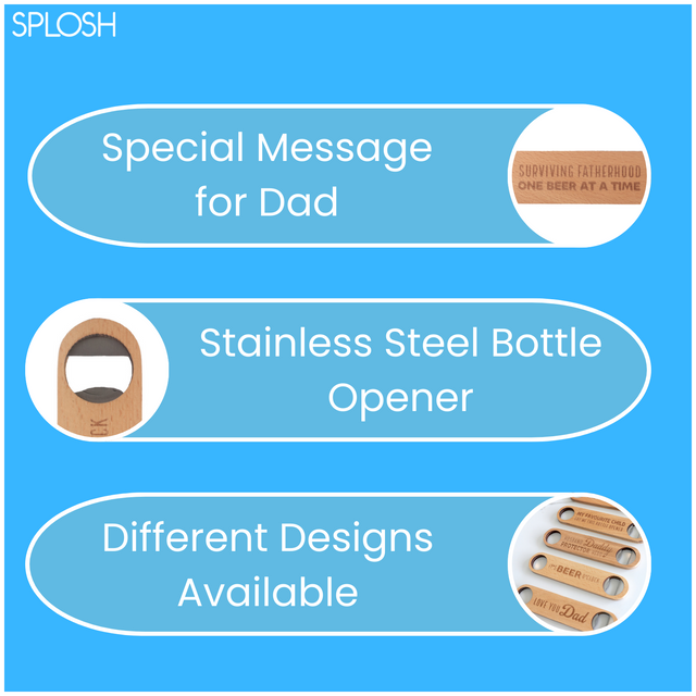 Splosh Wooden Bottle Opener - Surviving Fatherhood