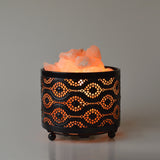 Himalayan Metal Morocco Design Salt Lamp