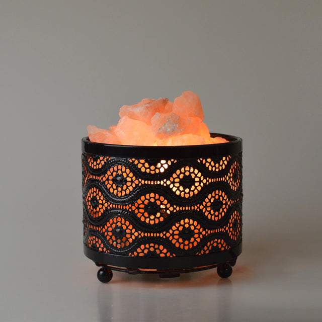 Himalayan Metal Morocco Design Salt Lamp
