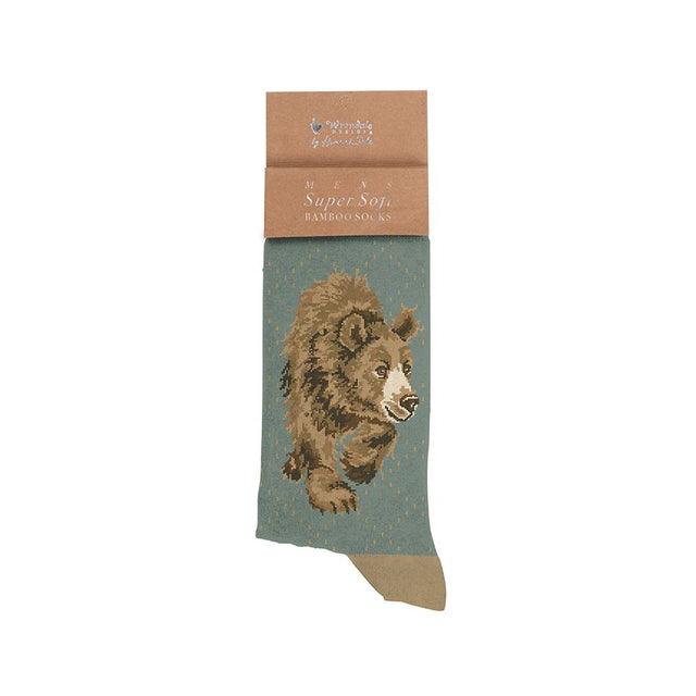 Wrendale Designs Bear Men's Sock - In My Footsteps