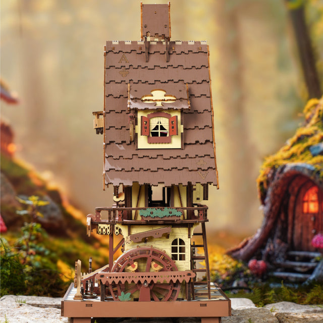 LC901C Cuckoo Clock by Robotime ROKR Models side angle