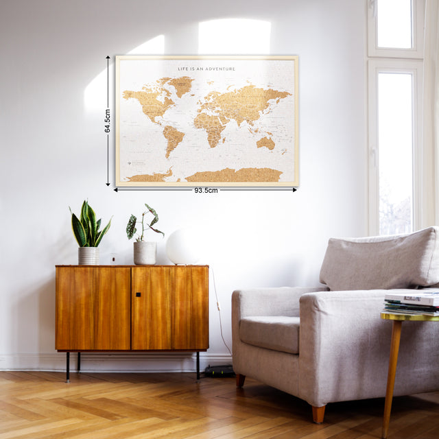 Splosh Travel Map - White World Map