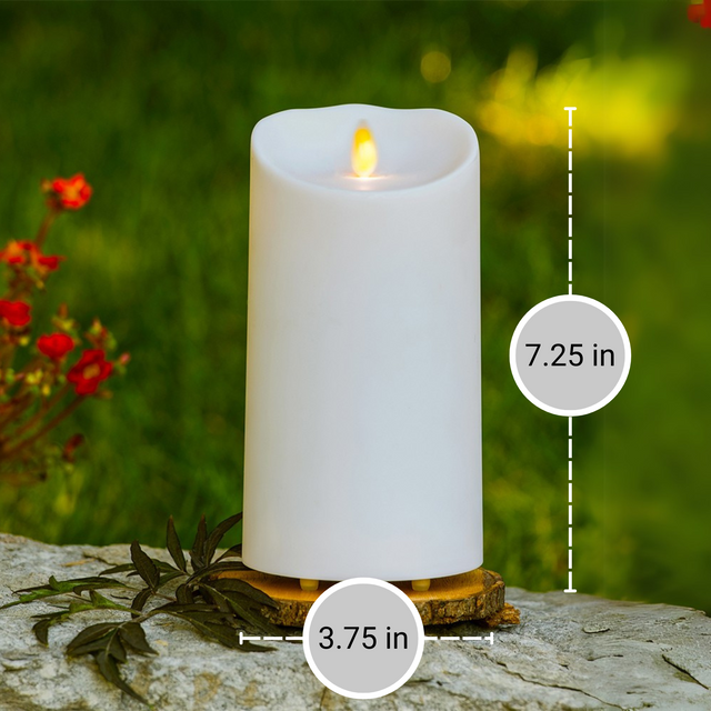 Luminara Outdoor 3.75" x 7.25" Ivory Pillar