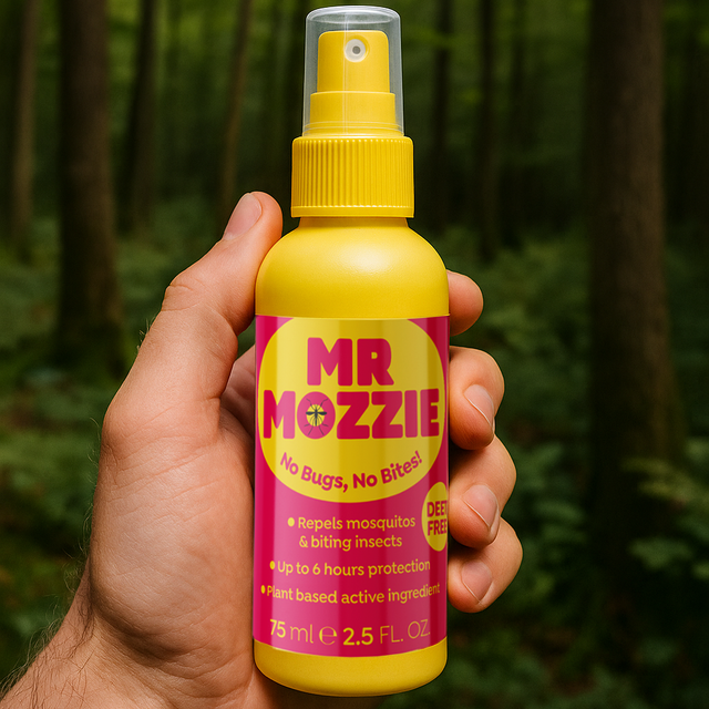 Mr Mozzie 2 Pack Insect Repellent Spray 75ml DEET Free, Natural, Vegan