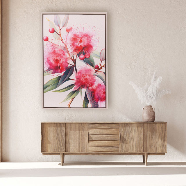 Splosh Flora Framed Canvas 64x94 Native Blooms