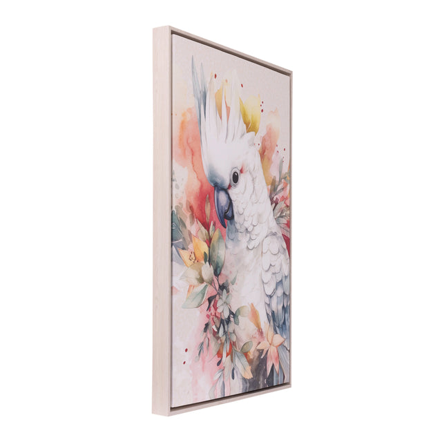 Splosh Cockatoo Framed Canvas 64x94 Native Blooms