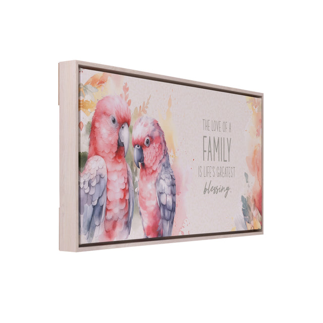 Splosh Galah Framed Canvas 94x44 Native Blooms