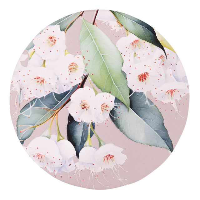 Splosh White Floral Ceramic Coaster Native Blooms