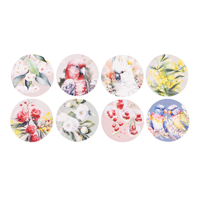 Splosh White Floral Ceramic Coaster Native Blooms