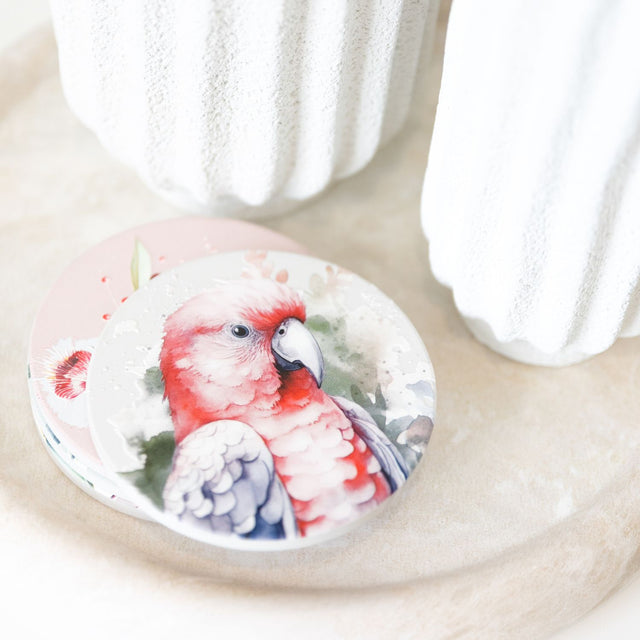 Splosh Galah Ceramic Coaster Native Blooms