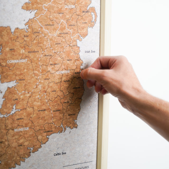 Splosh Travel Map - World Map - Medium - Grey