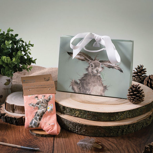 Wrendale Designs Giraffe Sock - Flowers